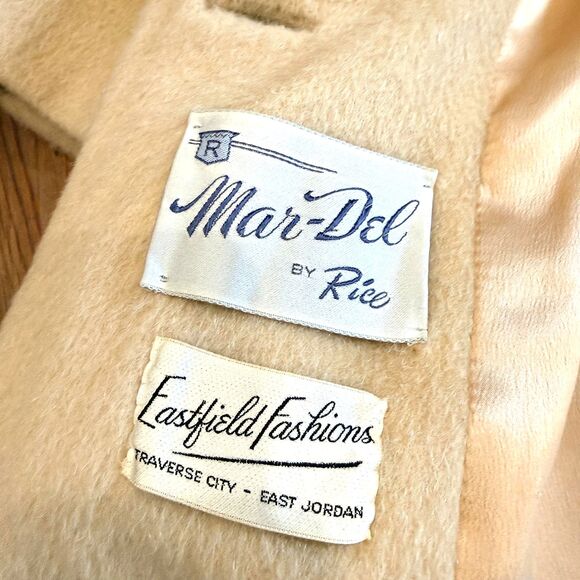 Vintage 1960s Mar-Del by Rice Coat - Fur Collar Swing Coat Size Medium - Picture 8 of 16
